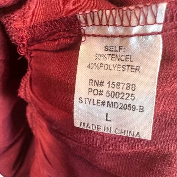 Vestique Womens Large Merlot Sweet & Stunning Babydoll Mini Dress Ruffle Layered - Picture 6 of 9